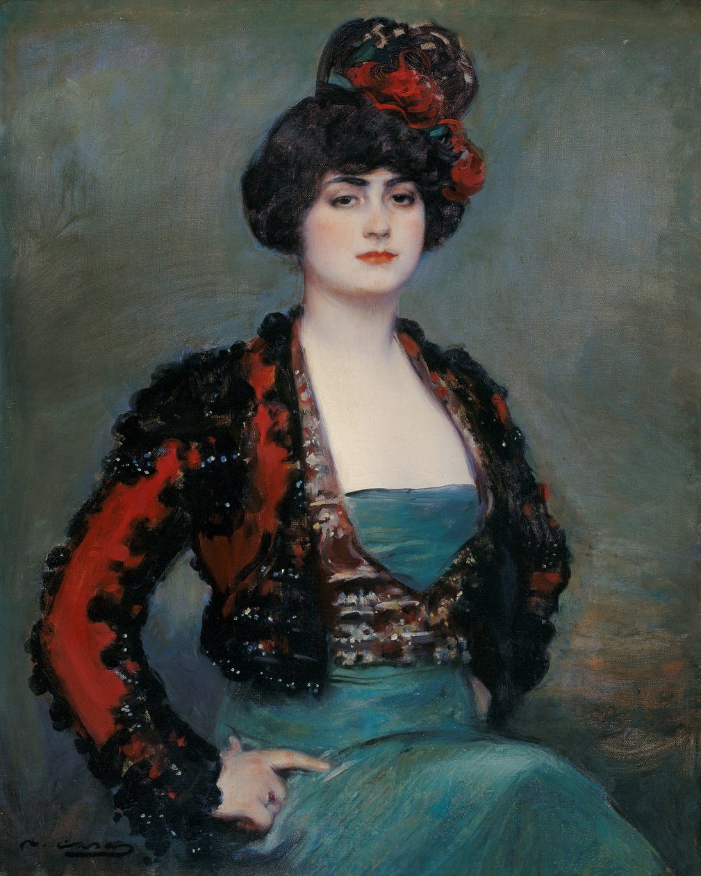Julia - Casas, Ramon (1866-1932) - c. 1915 - Olaj, vászon - 85x67 - Carmen Thyssen Múzeum, Malaga alkotó: Ramón Casas