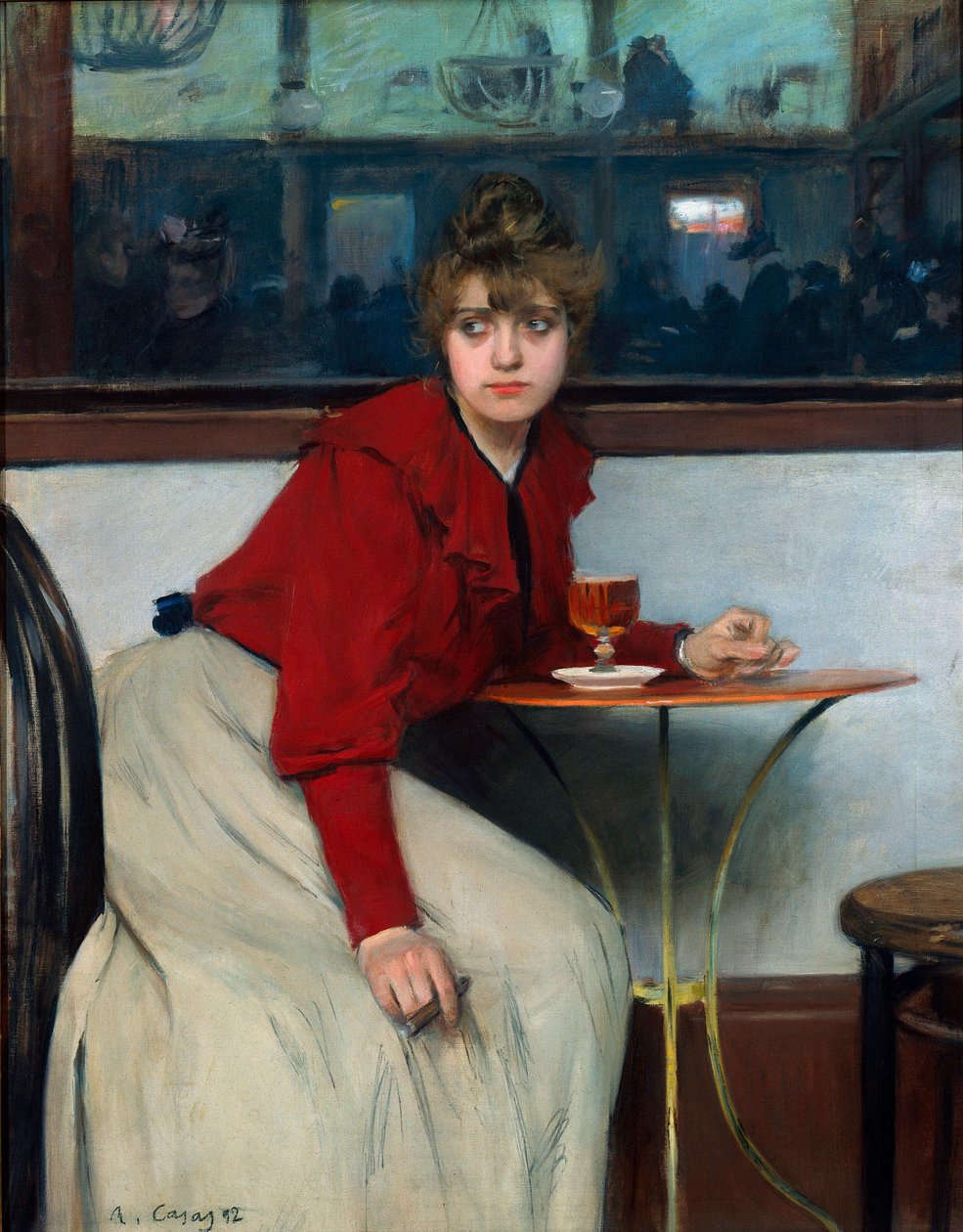 A Moulin de la Galette-ben vagy a La Madeleine-ben. Ramon Casas i Carbo (1866-1932) festménye alkotó: Ramon Casas i Carbo