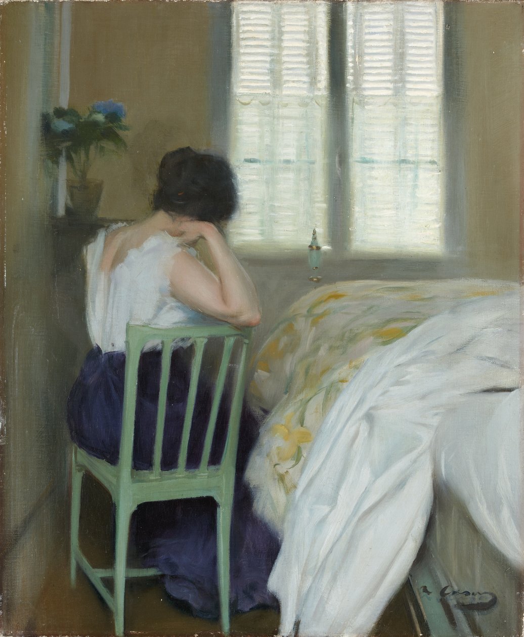 Szomorú órák, 1900 körül (olaj, vászon) alkotó: Ramon Casas i Carbo