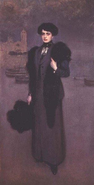 Dolores Vidal portréja alkotó: Ramon Casas i Carbo