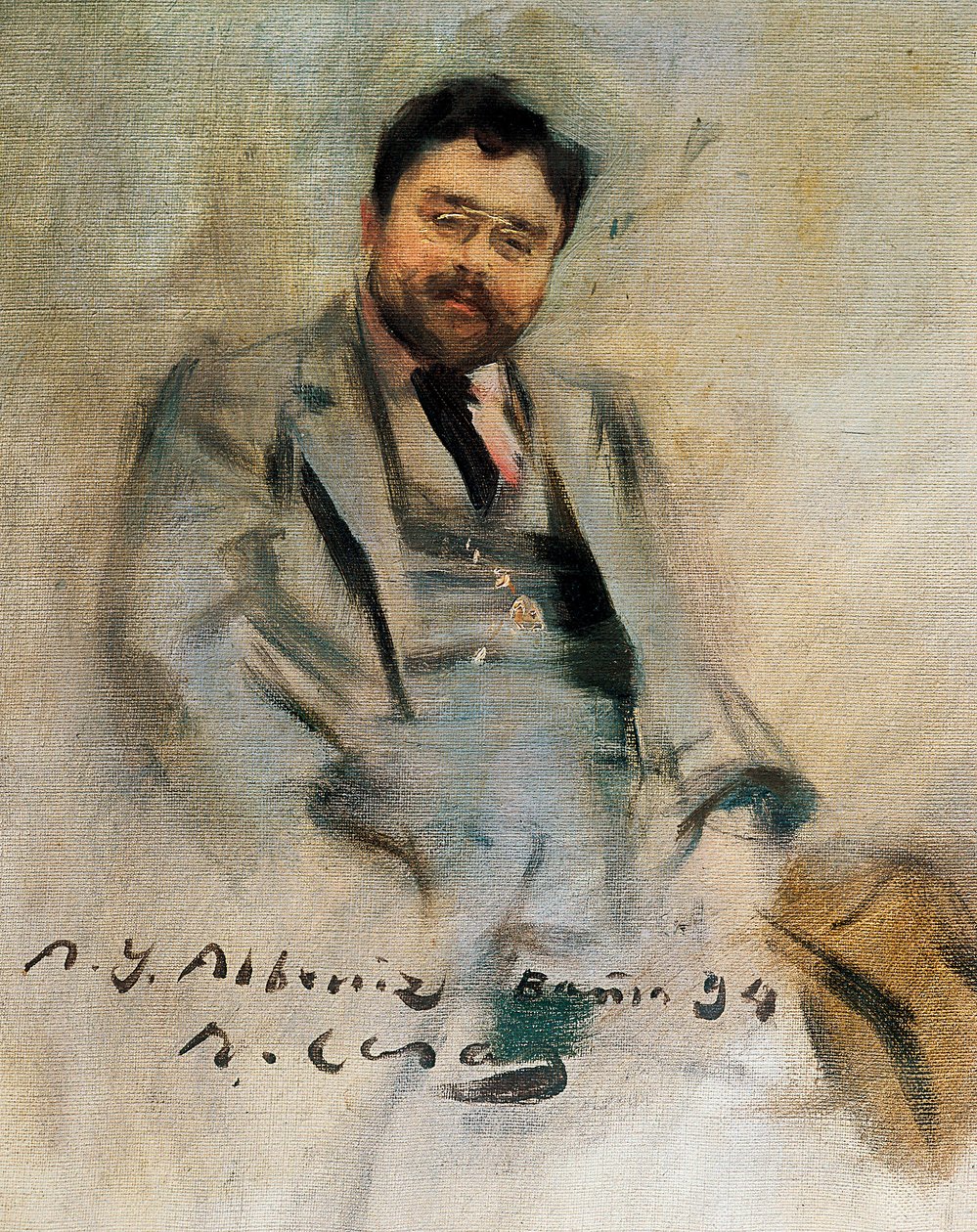 Isaac Albeniz portréja 34 évesen (olaj, vászon) alkotó: Ramon Casas i Carbo