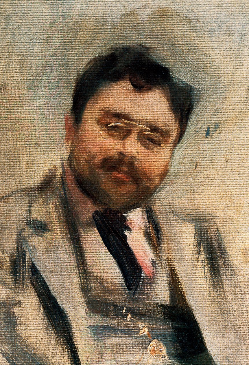 Isaac Albeniz portréja 34 évesen, részlet (olaj, vászon) alkotó: Ramon Casas i Carbo