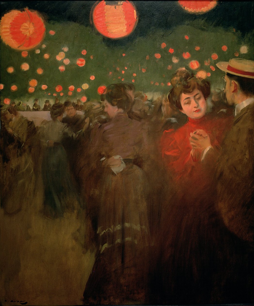 The Open-Air Party, 1901-2002 körül (olaj, vászon) alkotó: Ramon Casas i Carbo