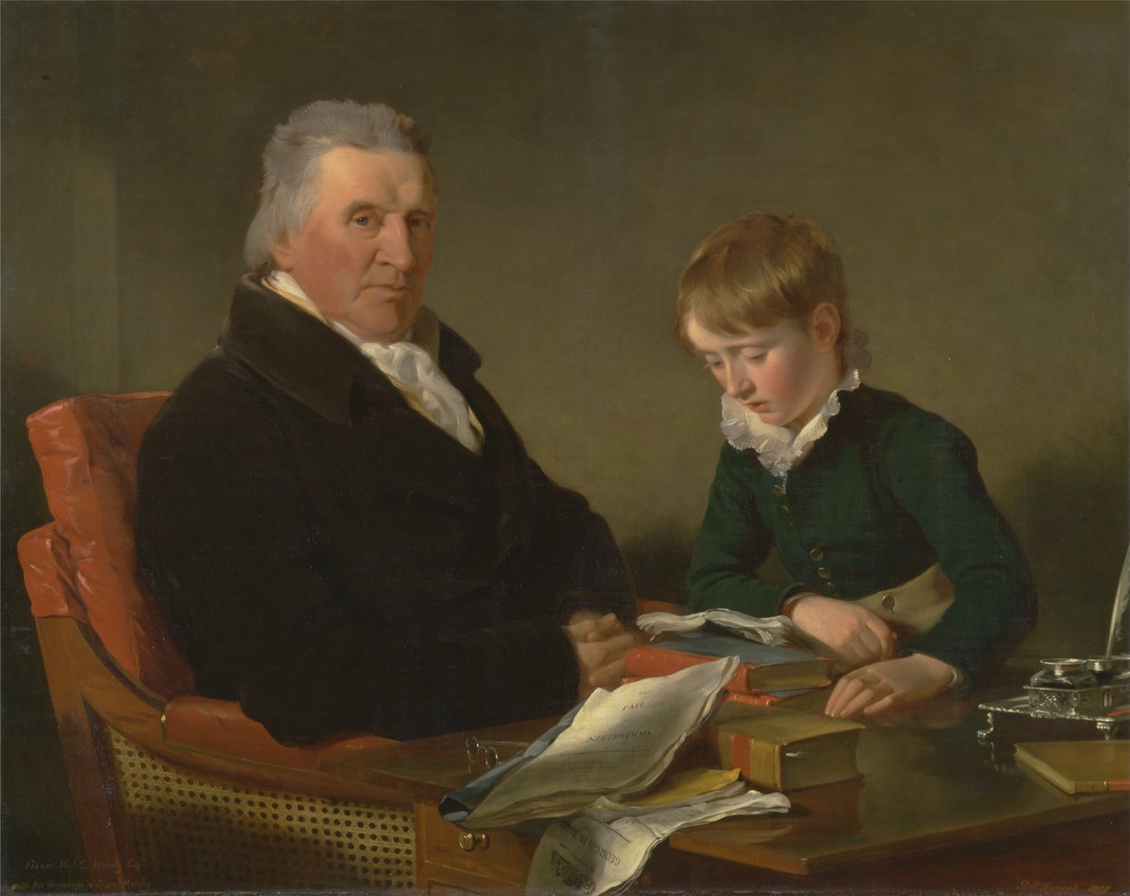 Francis Noel Clarke Mundy és unokája, William Mundy (1809) alkotó: Ramsay Richard Reinagle
