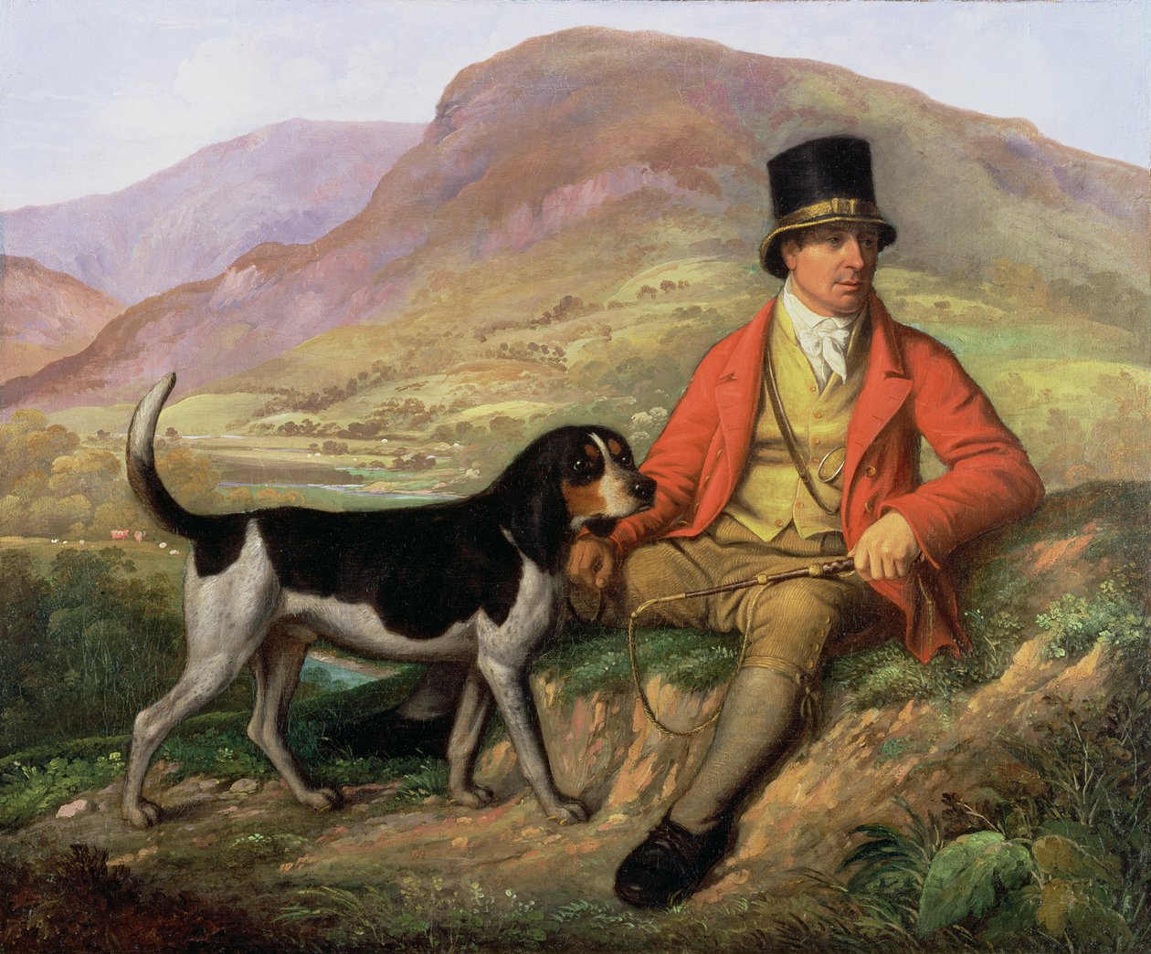 John Peel (1776-1854) portréja egyik kopójával alkotó: Ramsay Richard Reinagle