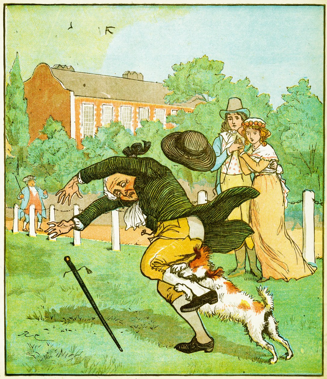 Illusztráció: Elégia egy veszett kutya haláláról, 1879 alkotó: Randolph Caldecott
