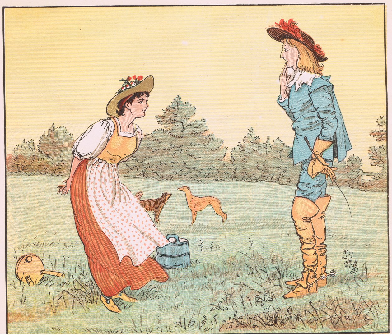 Akkor nem vehetlek feleségül, szép szobalányom! alkotó: Randolph Caldecott