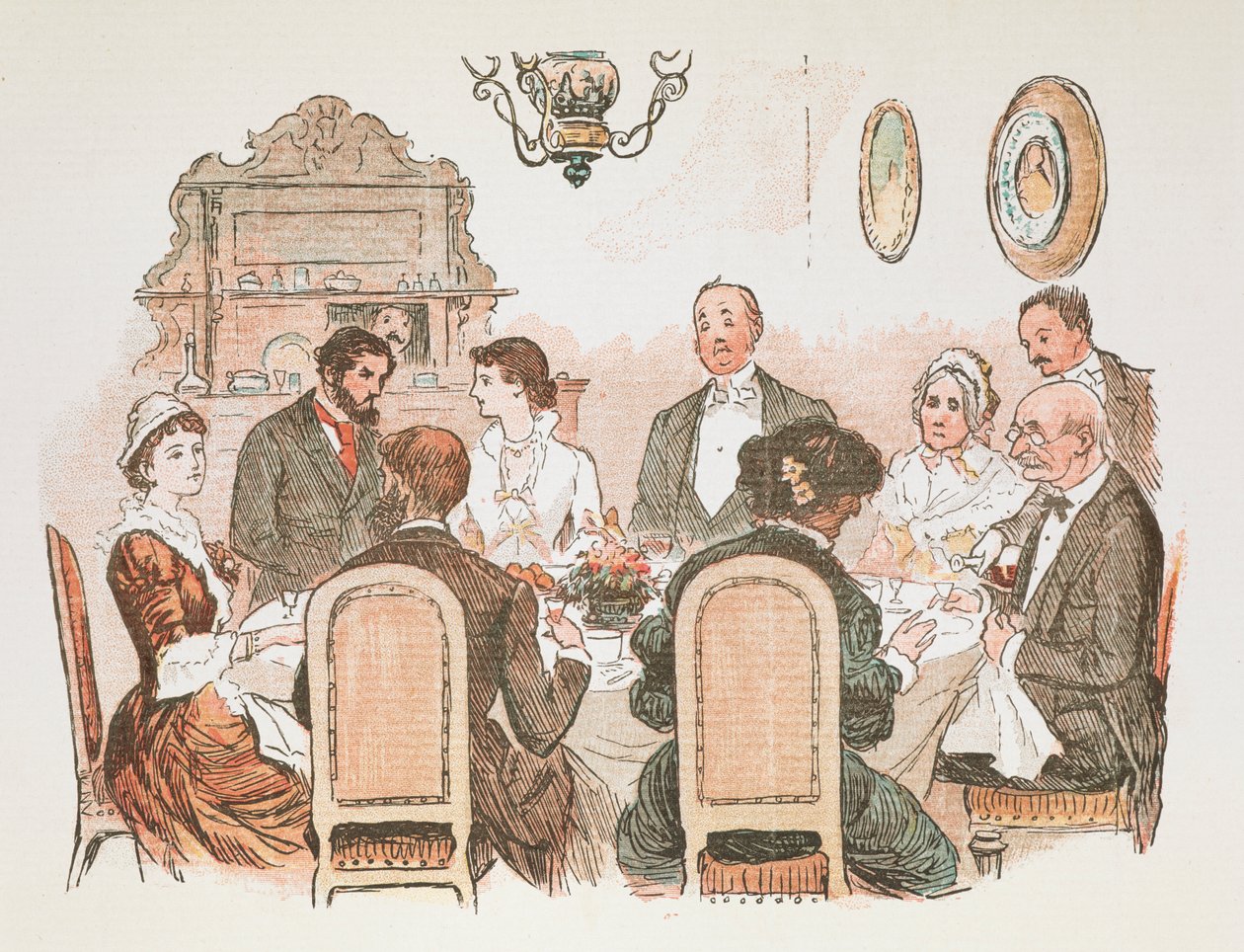 Egy étkezési jelenet. alkotó: Randolph Caldecott