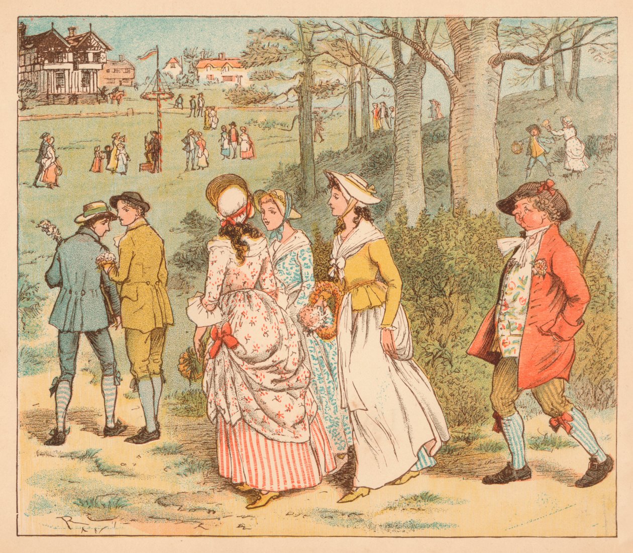 Come Lasses and Lads, c1885, 1934. alkotó: Randolph Caldecott