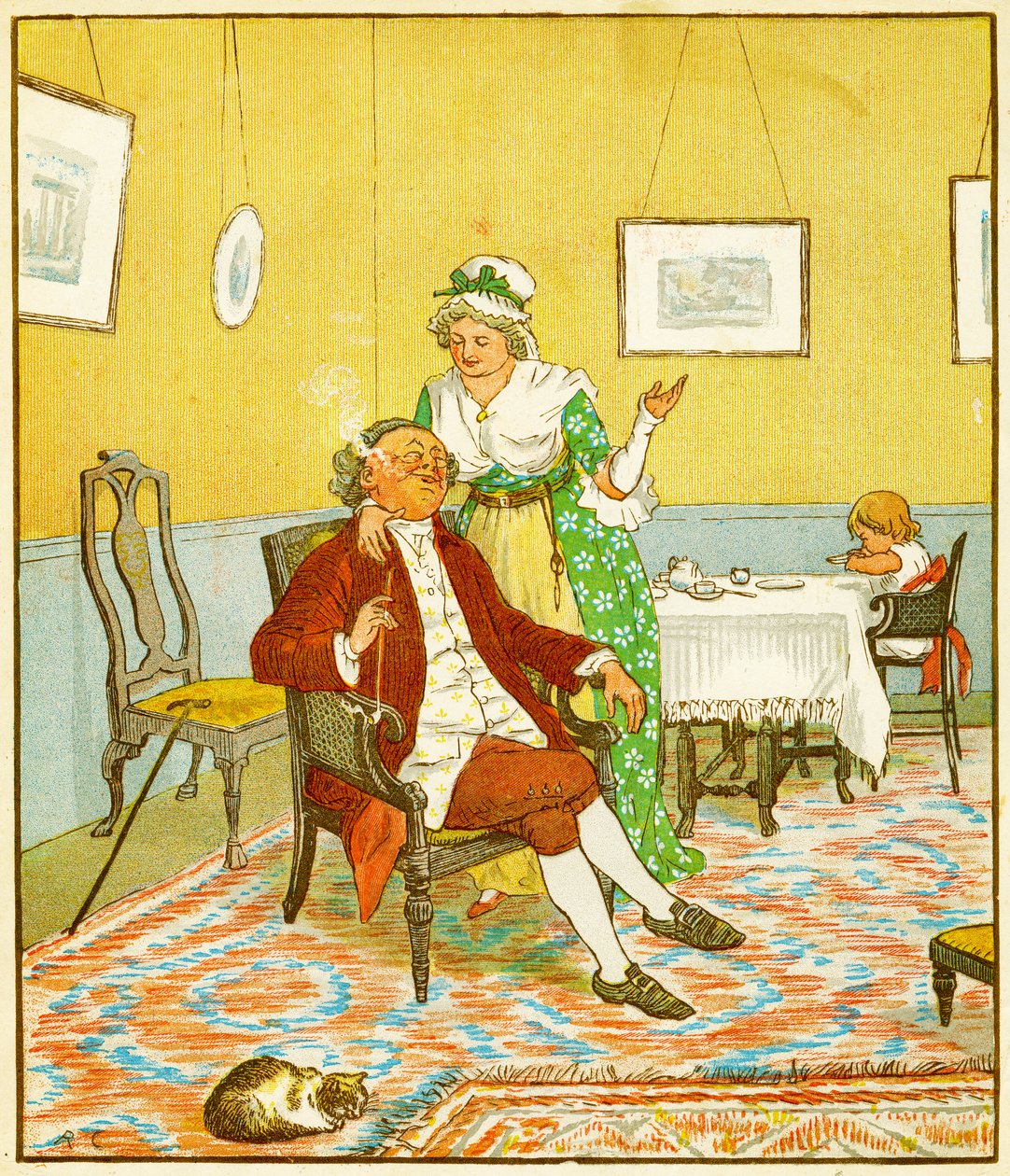 Frontice-darab, The Diverting History of John Gilpin, 1878 alkotó: Randolph Caldecott