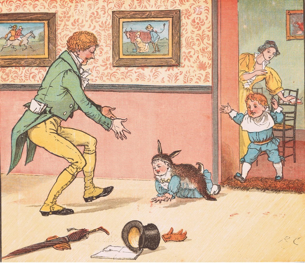 Elment nyúlbőrt hozni alkotó: Randolph Caldecott