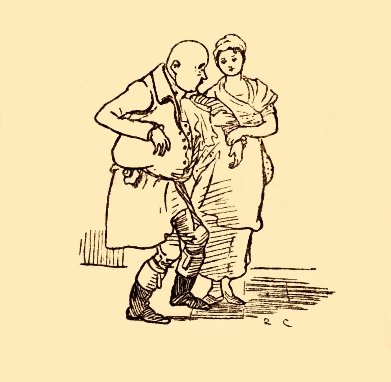 Megérkezik John Gilpin, még egyszer kalap nélkül, 1878, c1918. alkotó: Randolph Caldecott