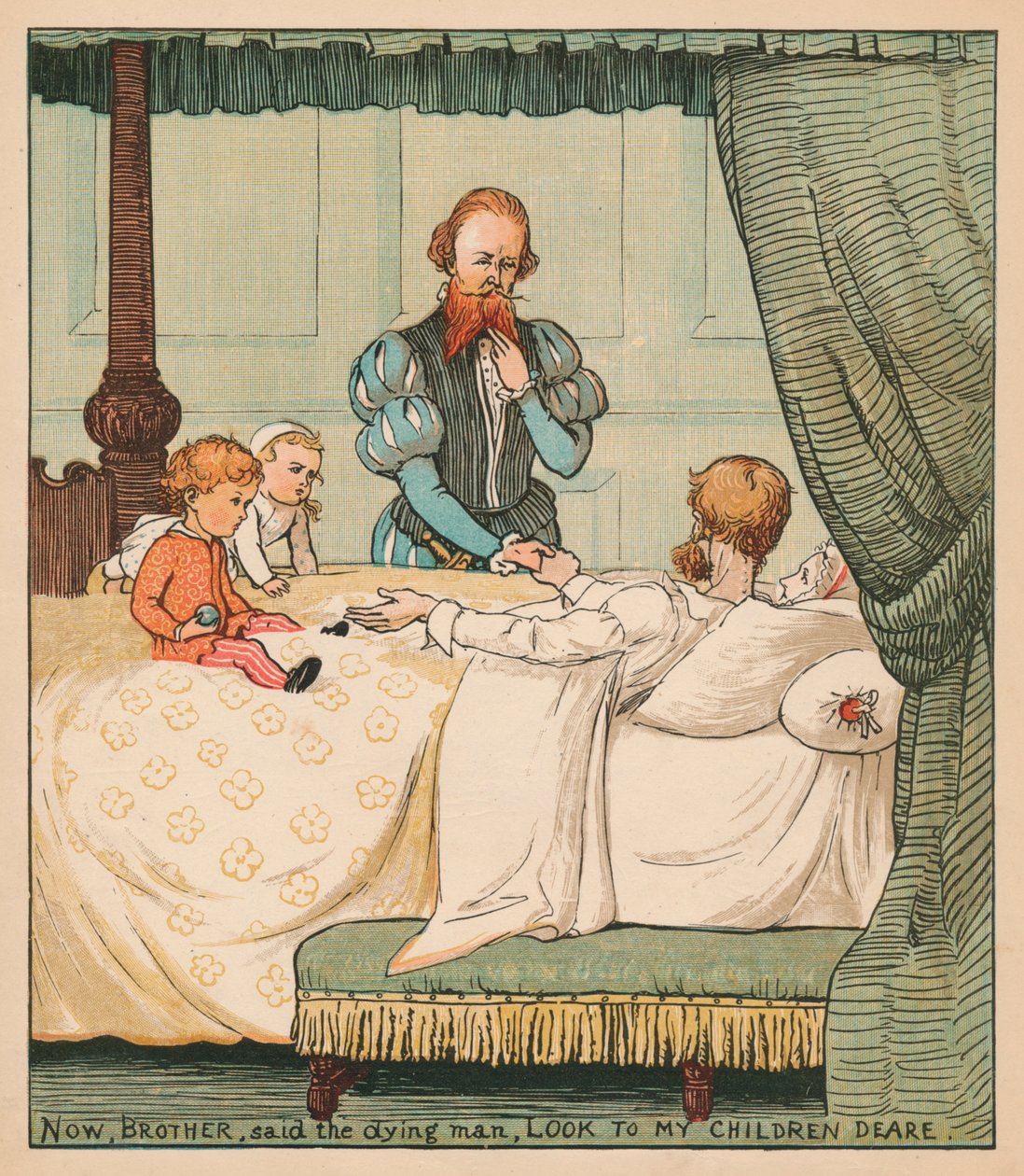 Most, testvér, mondta a haldokló: Nézd, kedves gyermekeim, 1878. alkotó: Randolph Caldecott