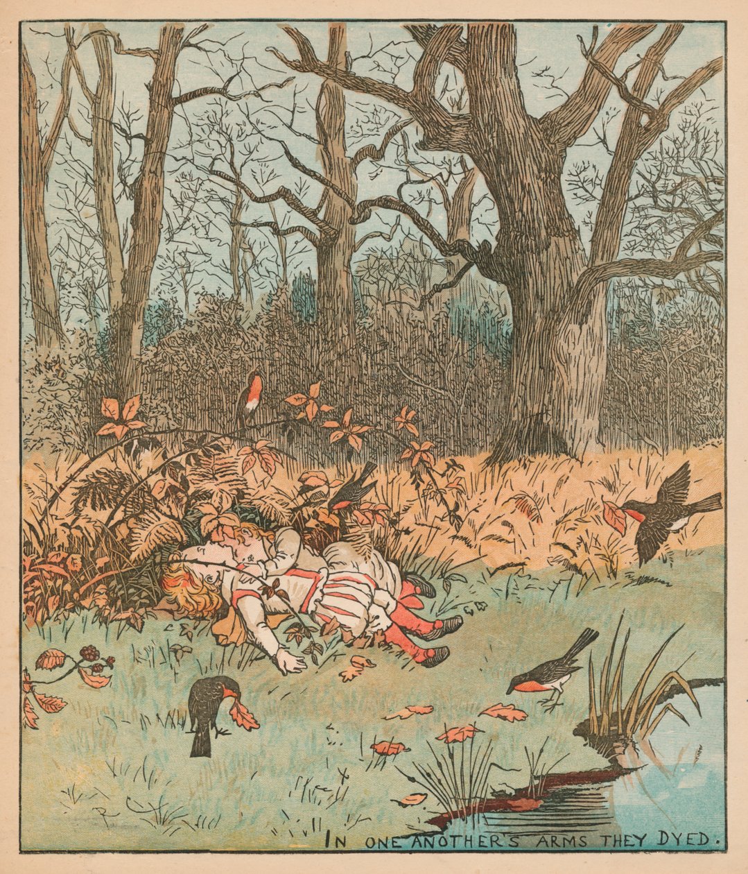 A csajok az erdőben, 1878. alkotó: Randolph Caldecott