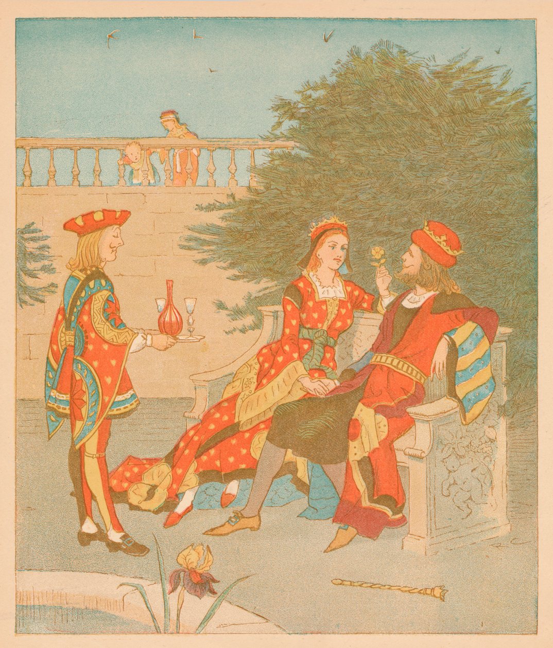 A Szívek Knave és a Szívek Királynője, 1880. alkotó: Randolph Caldecott