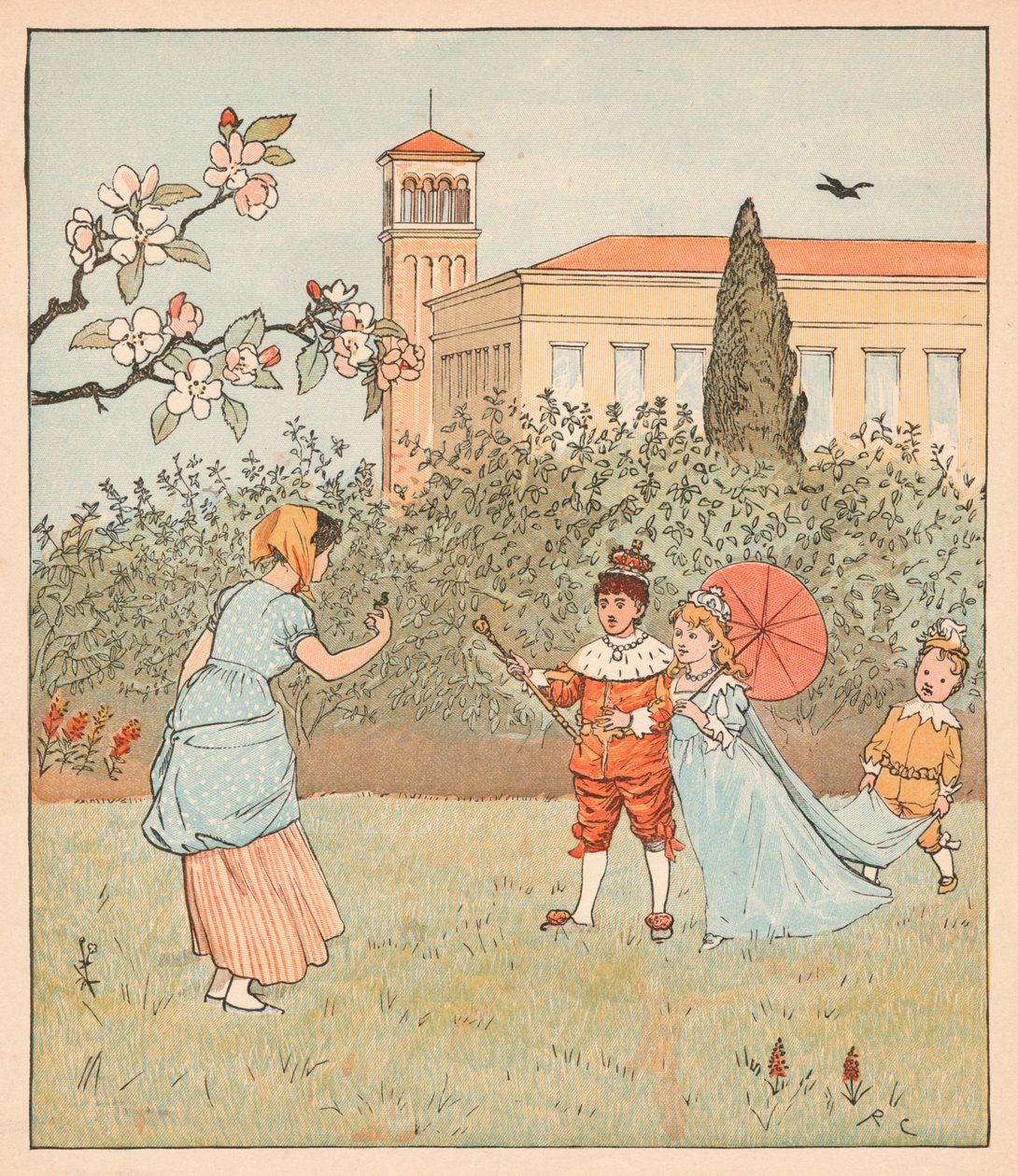 A szobalány és a Jenny Wren, 1880. alkotó: Randolph Caldecott