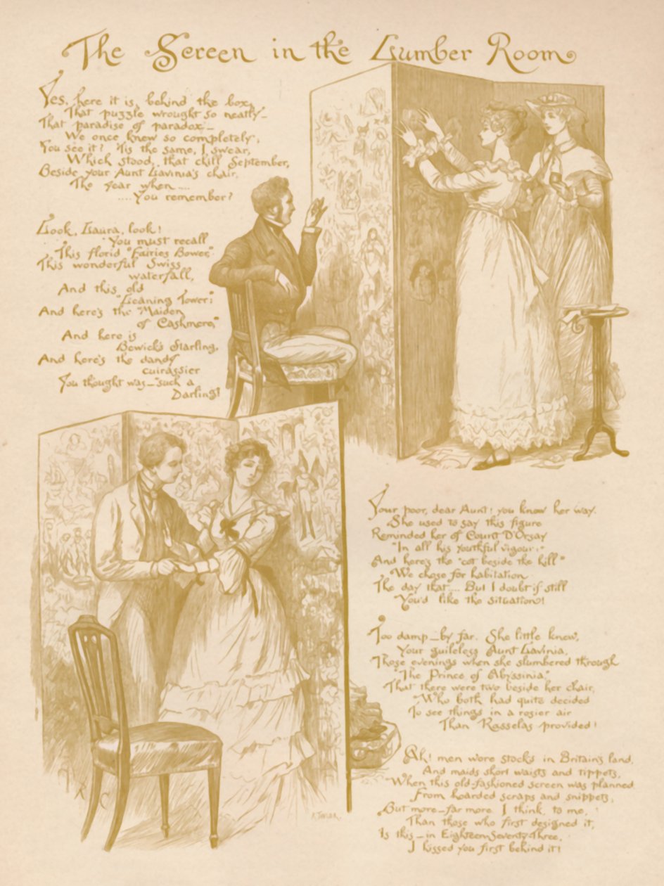 A képernyő a fateremben, 1886 alkotó: Randolph Caldecott