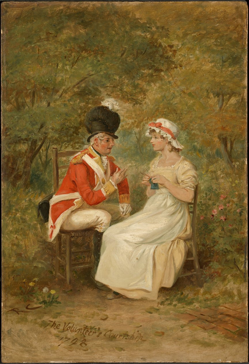 Az önkéntes udvarlása, 1798 alkotó: Randolph Caldecott