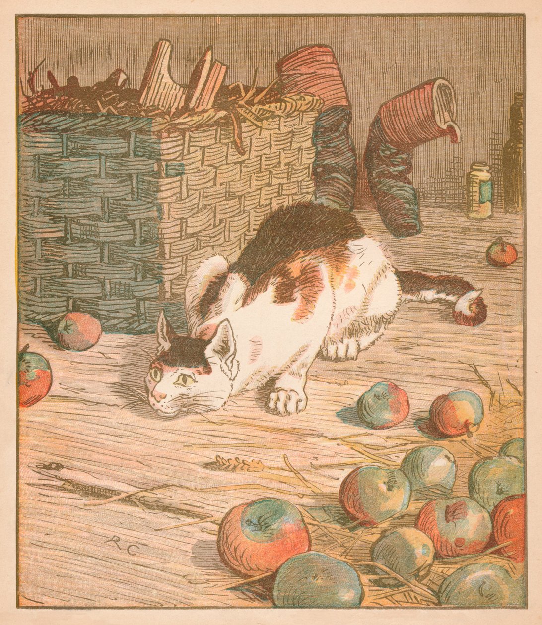 A macska, amely megette a patkányt, amely megette a malátát..., 1878. alkotó: Randolph Caldecott