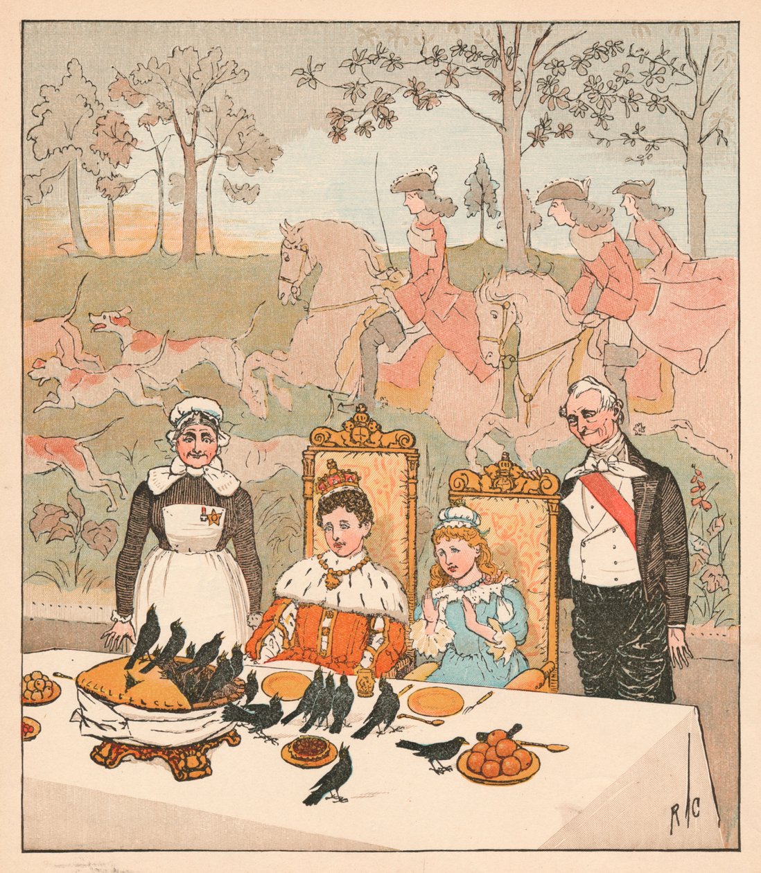 Vajon nem egy finom étel volt-e a király előtt, 1880. alkotó: Randolph Caldecott
