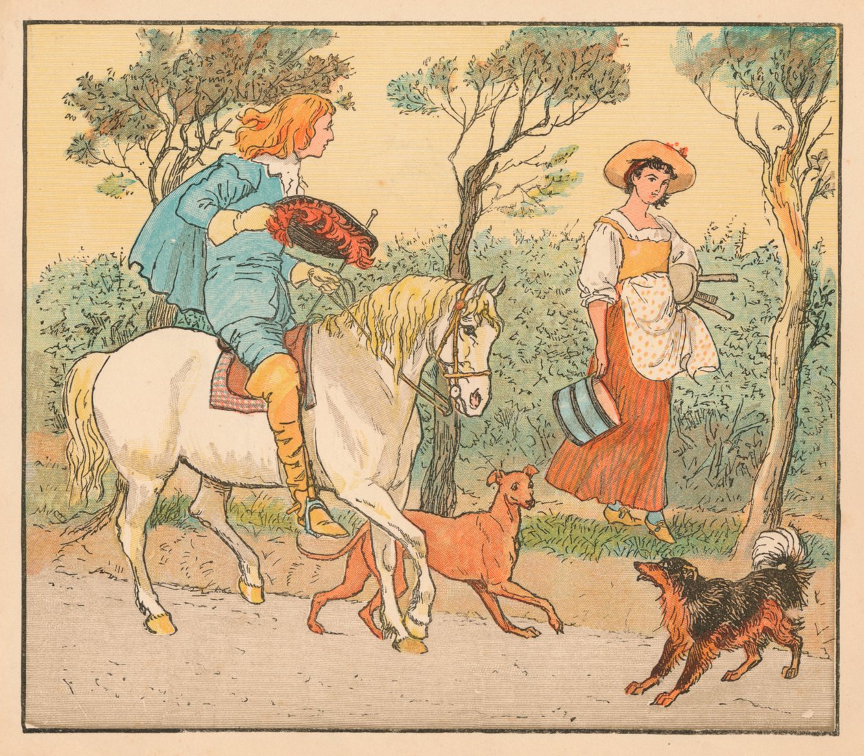Hová mész, szép szobalányom, c1882. alkotó: Randolph Caldecott