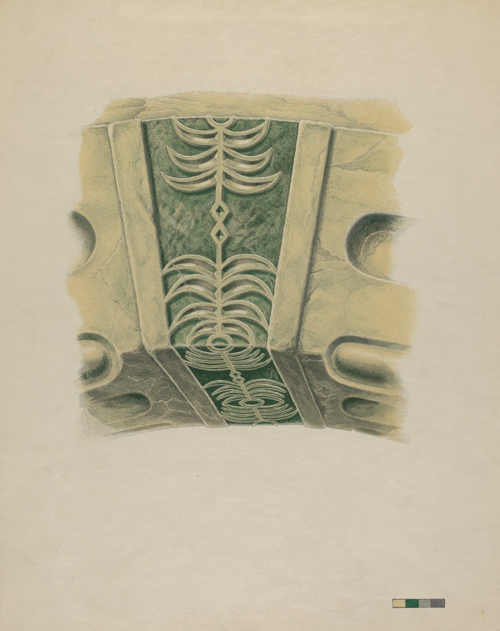 Keystone in Arch a San Juan Capistrano misszióban alkotó: Randolph F. Miller