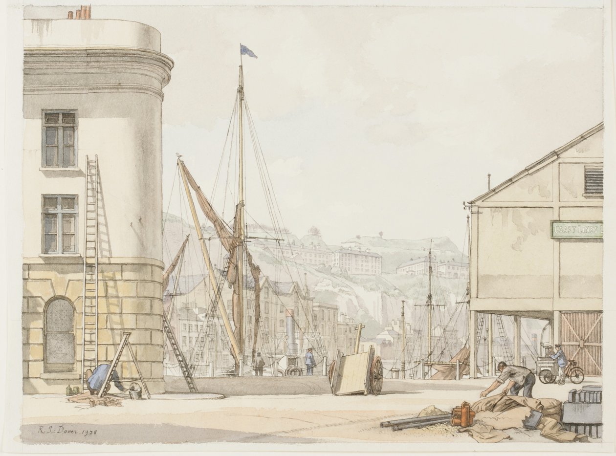 Hotel de Paris, Dover (tinta és akvarell papíron) alkotó: Randolph Schwabe