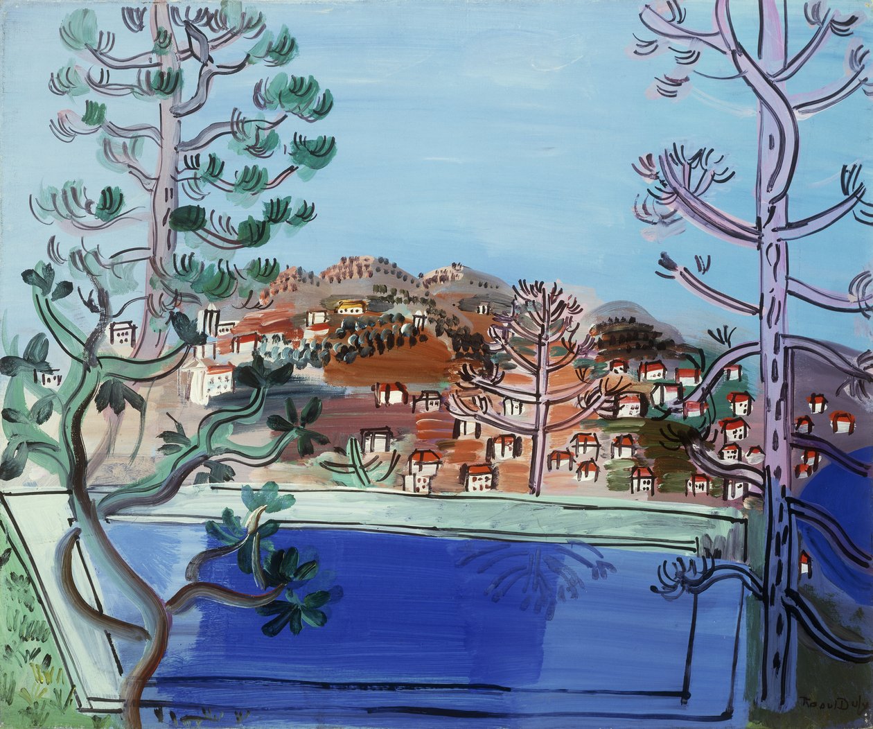 A medence a Golfe Juanban; Le Reservoir a Golfe Juan alkotó: Raoul Dufy