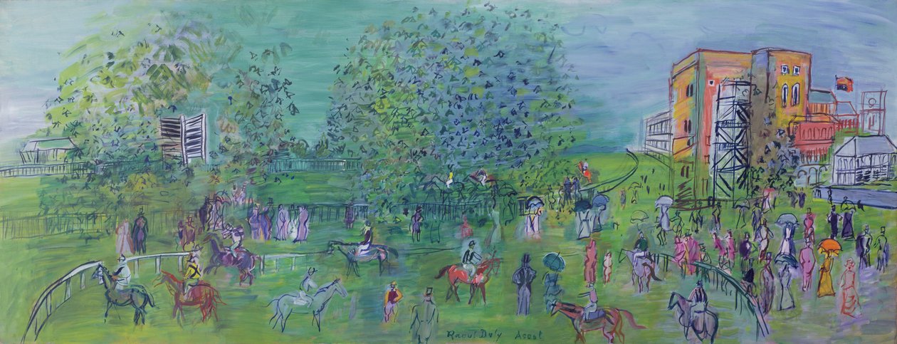Ascot, 1930 körül (olaj, vászon) alkotó: Raoul Dufy