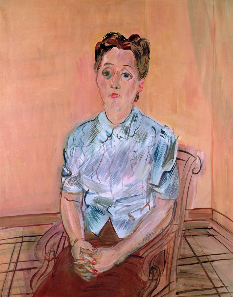 Berthe szaténblúzban (olaj, vászon) alkotó: Raoul Dufy