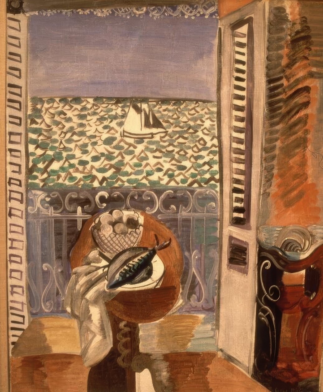 Kilátás az ablakon keresztül alkotó: Raoul Dufy