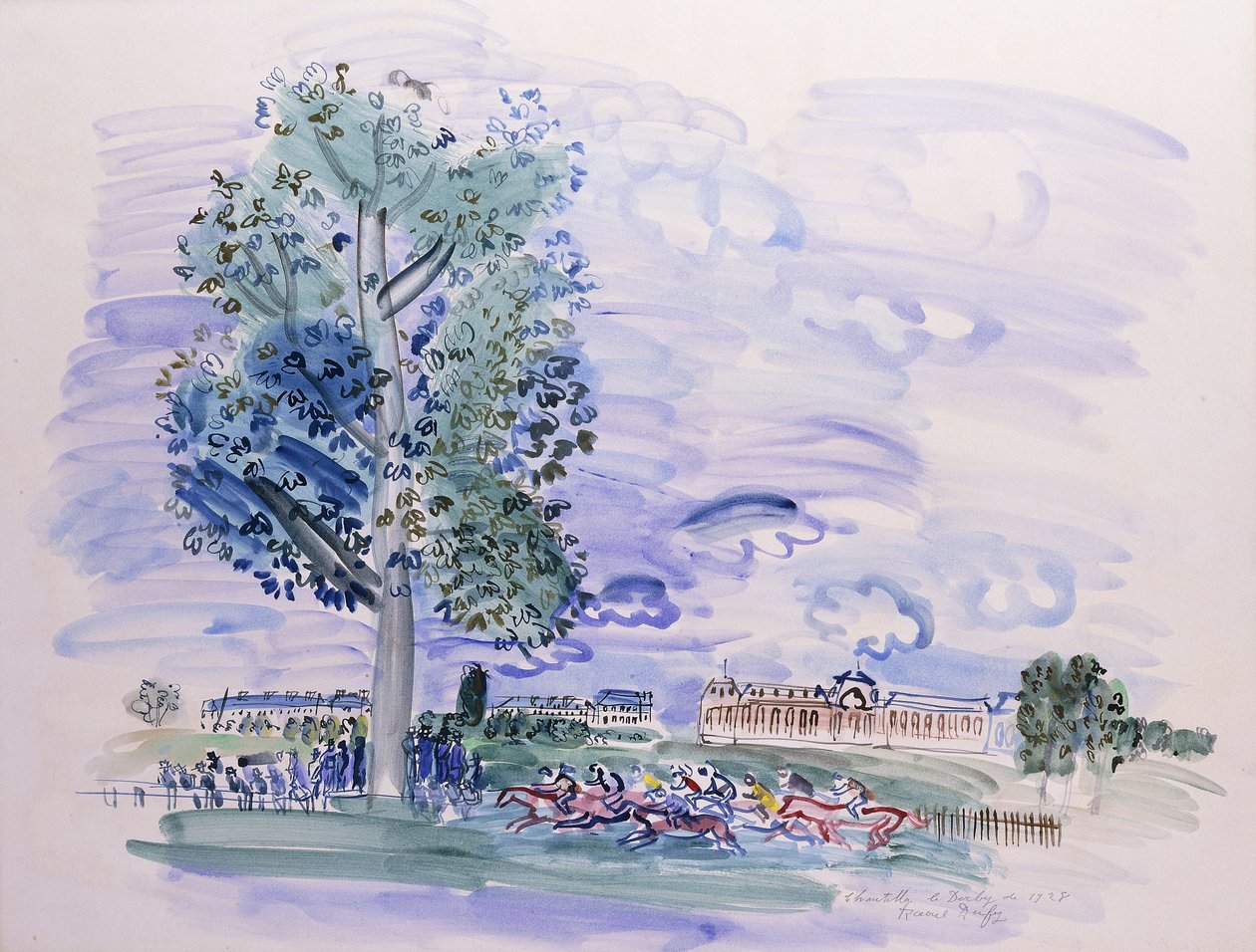 Chantilly - Az 1928-as Derby; Chantilly - Le Derby de 1928 alkotó: Raoul Dufy