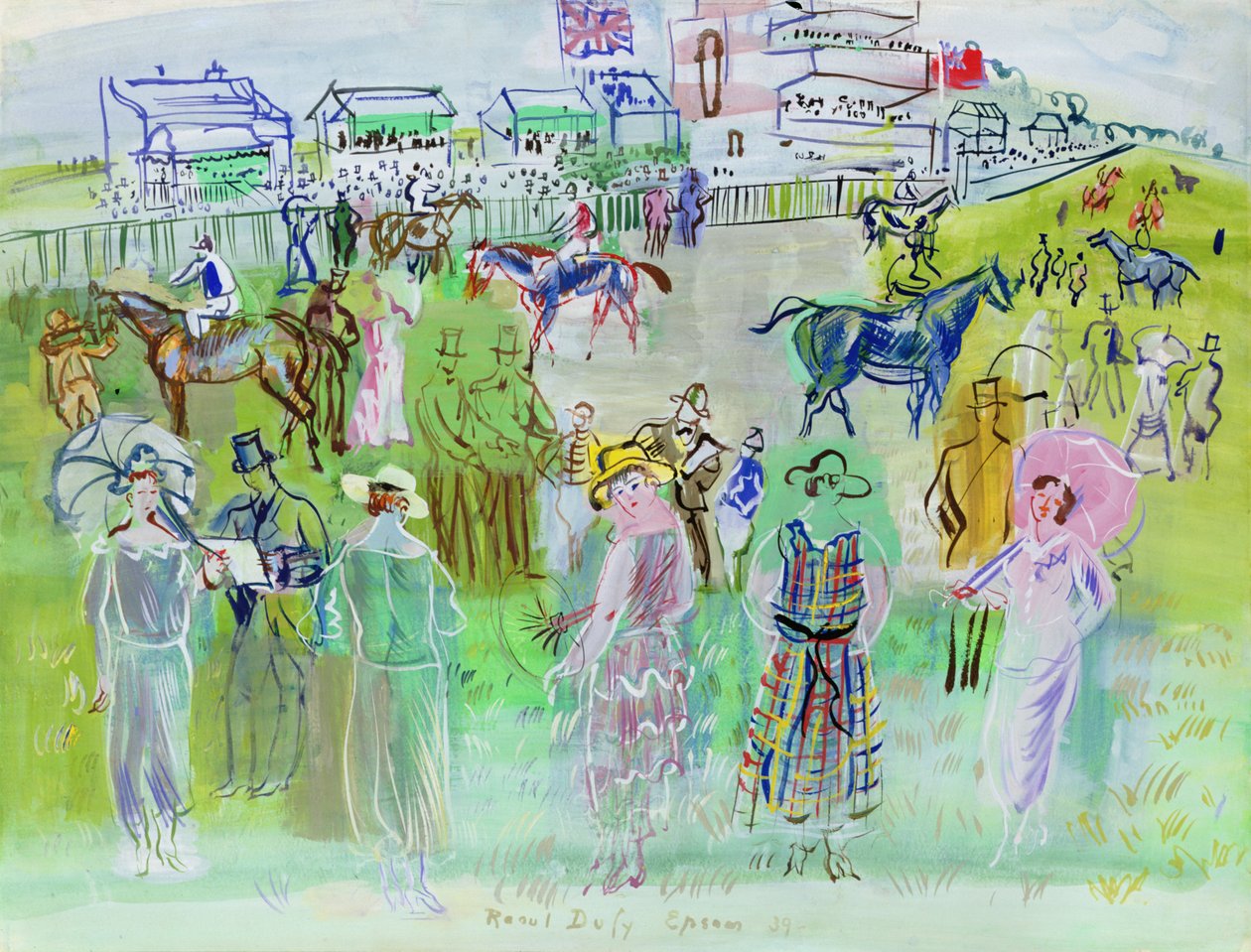 Elegáns emberek Epsomban alkotó: Raoul Dufy