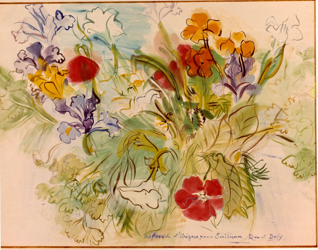 Arizonai virágok Emíliának, 20. század (rajz) alkotó: Raoul Dufy