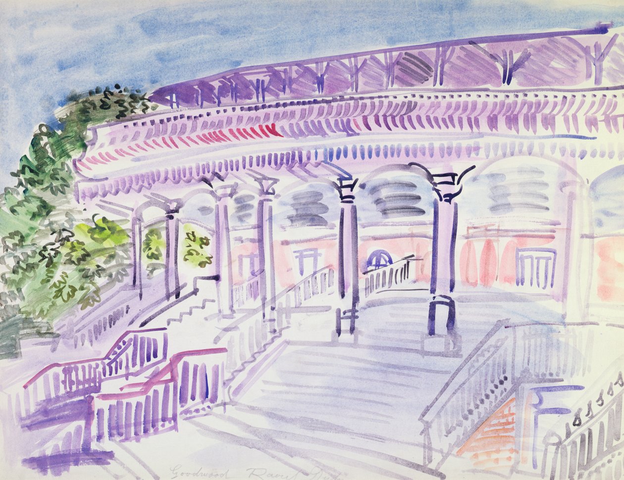 Goodwood, 1930 körüli (akvarell, papír) alkotó: Raoul Dufy