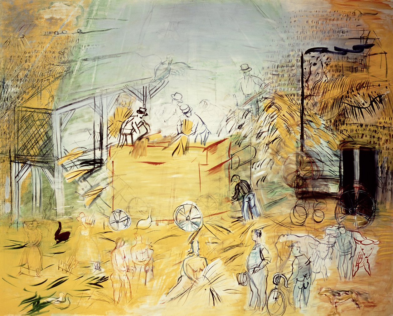 Szüreti jelenet (olaj, vászon) alkotó: Raoul Dufy