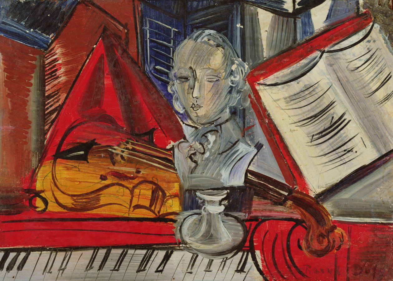 Hommage Mozartnak, 1945 körül (olaj, vászon) alkotó: Raoul Dufy