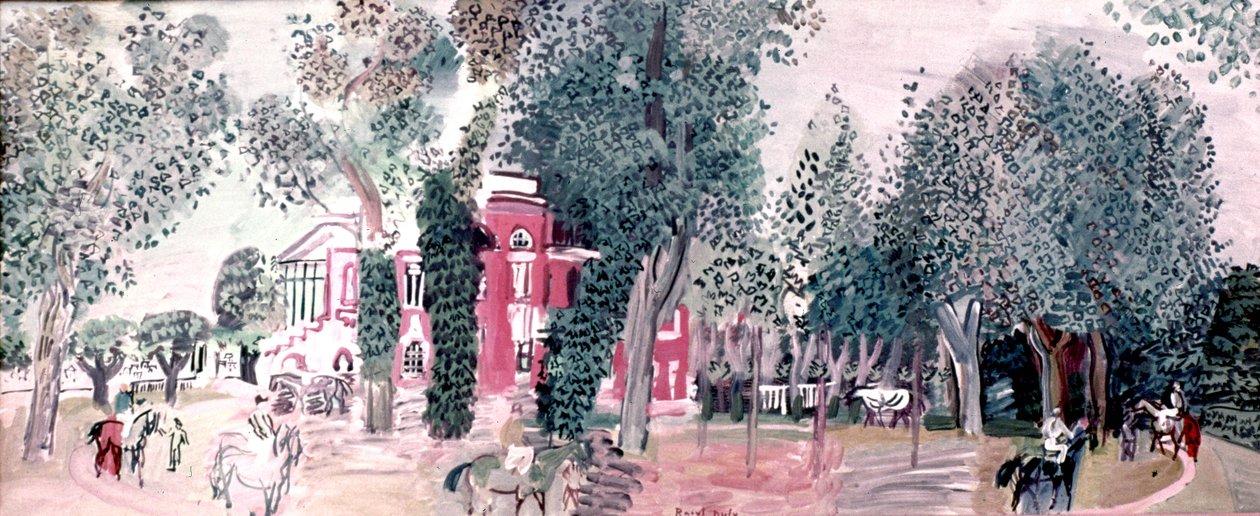 Lóverseny Deauville-ben (akvarell, papír) alkotó: Raoul Dufy