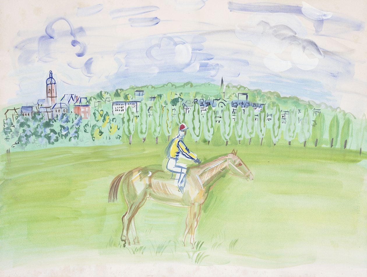 Ló és Jockey Deauville-ben; Cheval et Jockey a Deauville-ben alkotó: Raoul Dufy