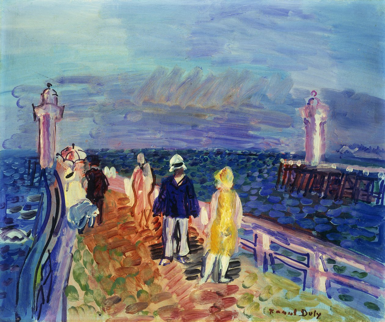 Trouville-Deauville-i mólók; Les Jetees de Trouville-Deauville alkotó: Raoul Dufy