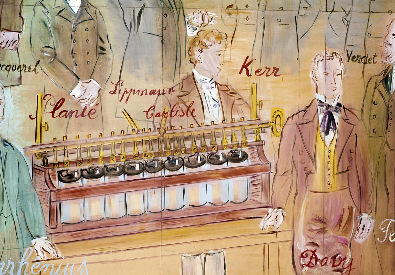 La Fee Electricite, részlet: Humphry Davy, angol vegyész. 1937 (festmény) alkotó: Raoul Dufy