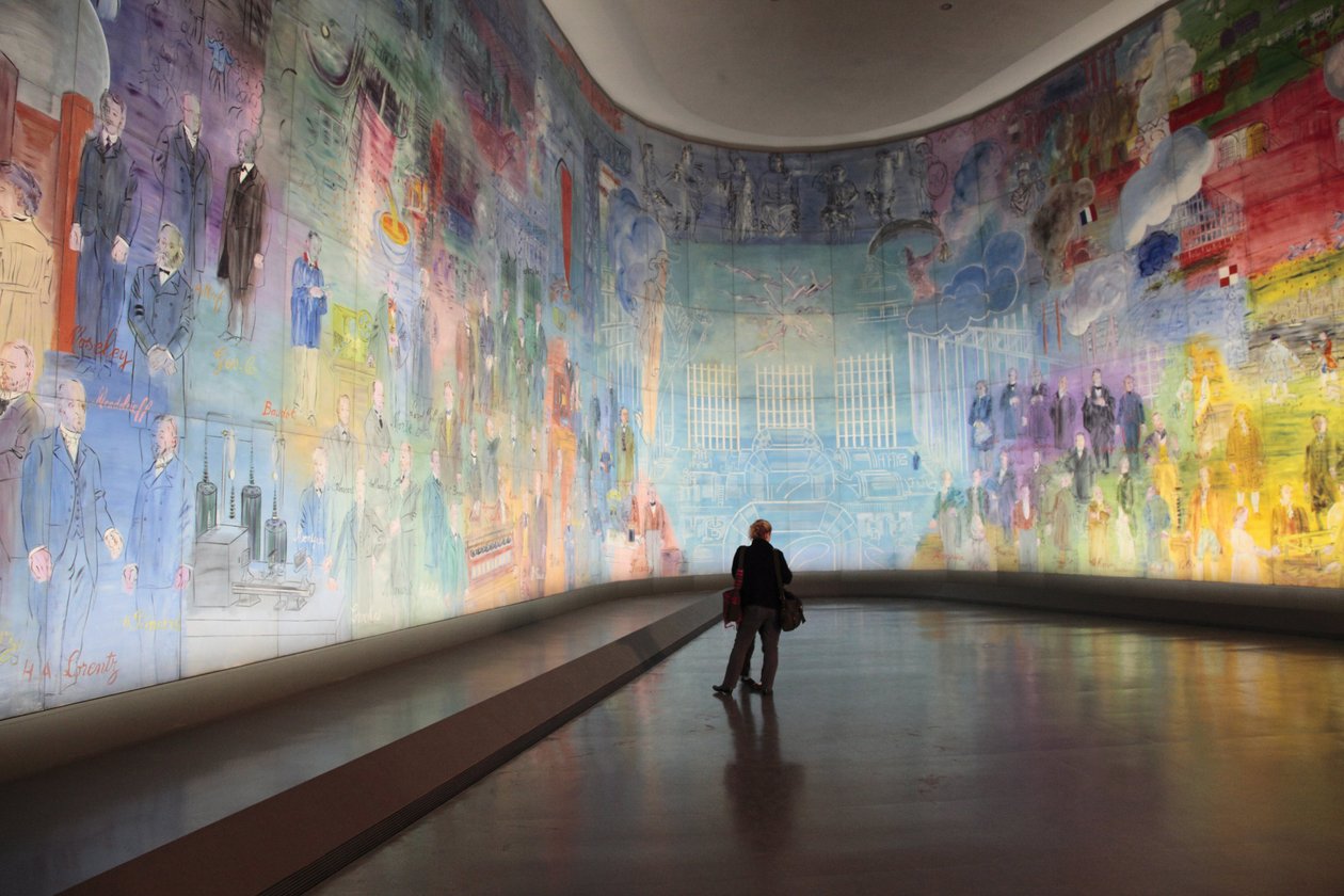 La Fee Electricite, a Musee d Art Moderne de la Ville de Paris Dufy termében, Avenue du President Wilson, Paris 75016. Építészet: Jean-Claude Dondel, Andre Aubert, Paul Viard és Marcel Dastugue. alkotó: Raoul Dufy
