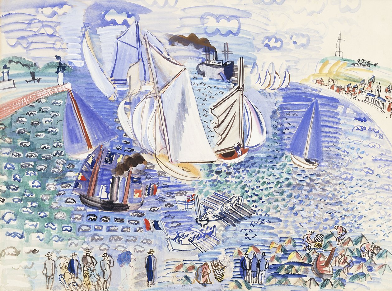 Az angol hajóraj látogatása Le Havre-ban alkotó: Raoul Dufy