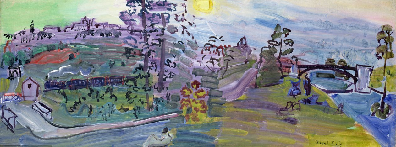 Langres-i táj, 1933 körüli (olaj, vászon) alkotó: Raoul Dufy