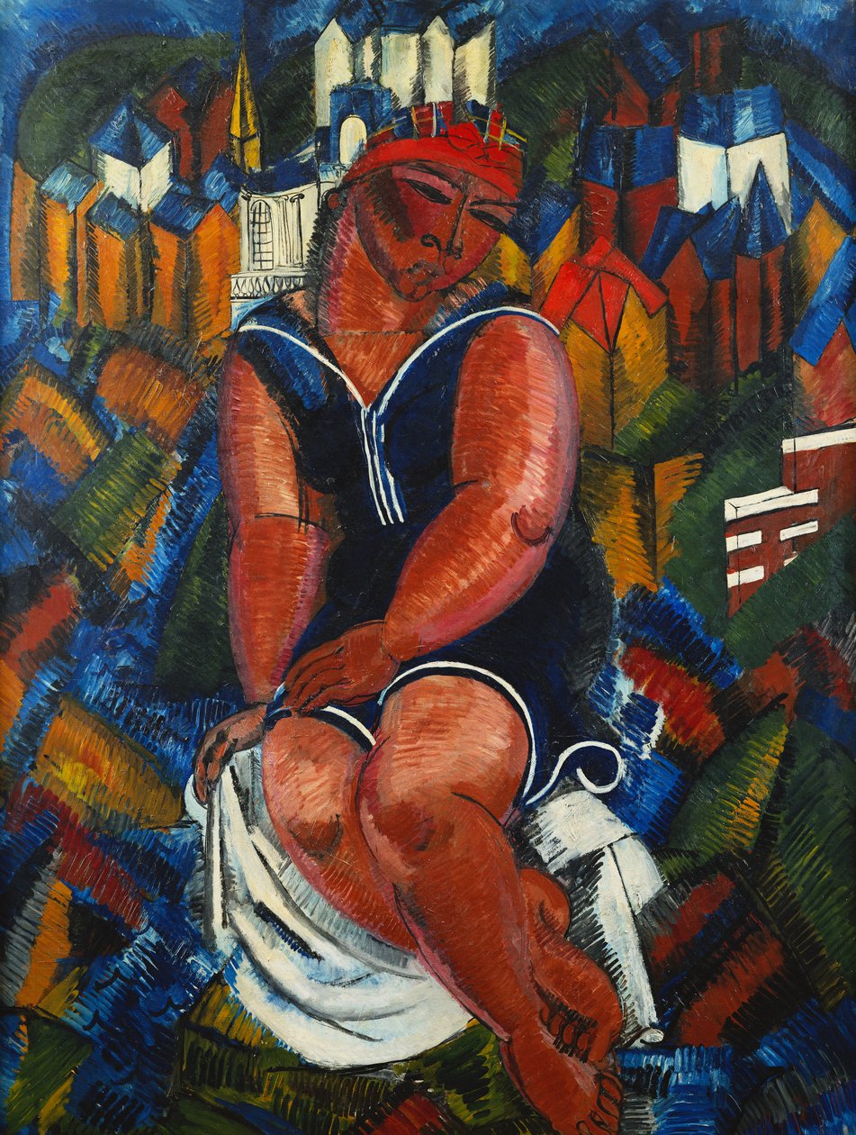 Nagy női fürdőző; Le Grande Baigneuse alkotó: Raoul Dufy