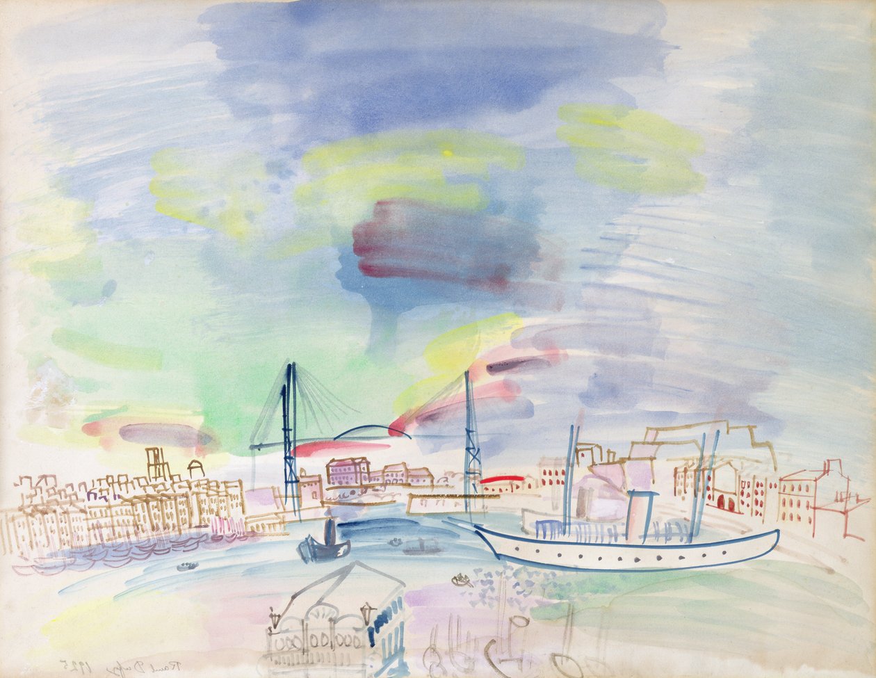Marseille régi kikötője alkotó: Raoul Dufy