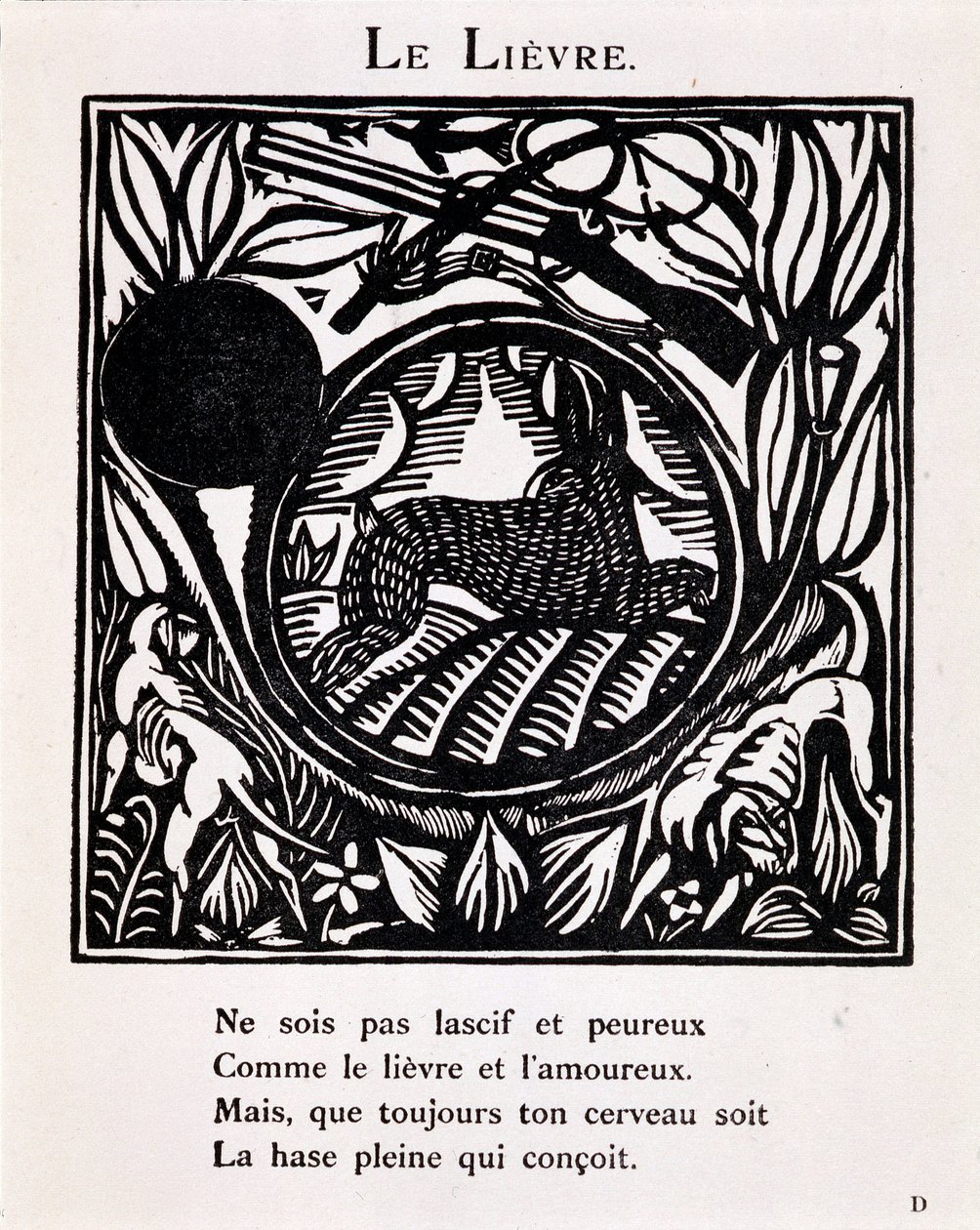 Le hare - in "Le Bestiaire ou cortège d