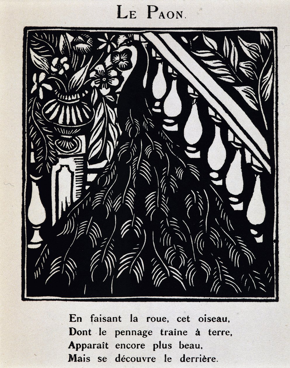 Le peacock - in "Le Bestiaire ou cortege d