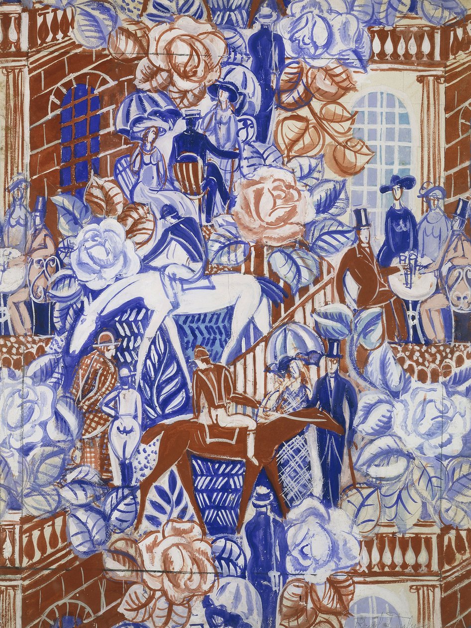 Les Elegantes a la Bagatelle, 1919-20 körül (gouache, papír) alkotó: Raoul Dufy