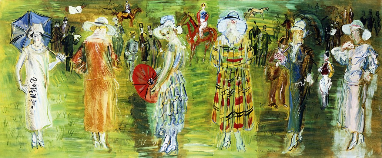 Poiret manökenjei a versenyeken 1923-ban alkotó: Raoul Dufy